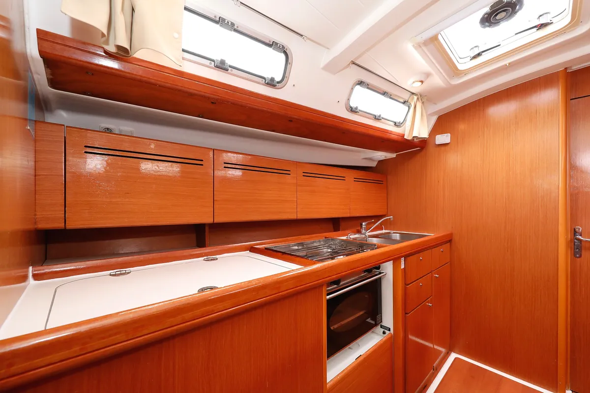 Galley of Kristina II , a Beneteau Cyclades 50.5 sailboat at Općina Sukošan, Croatia