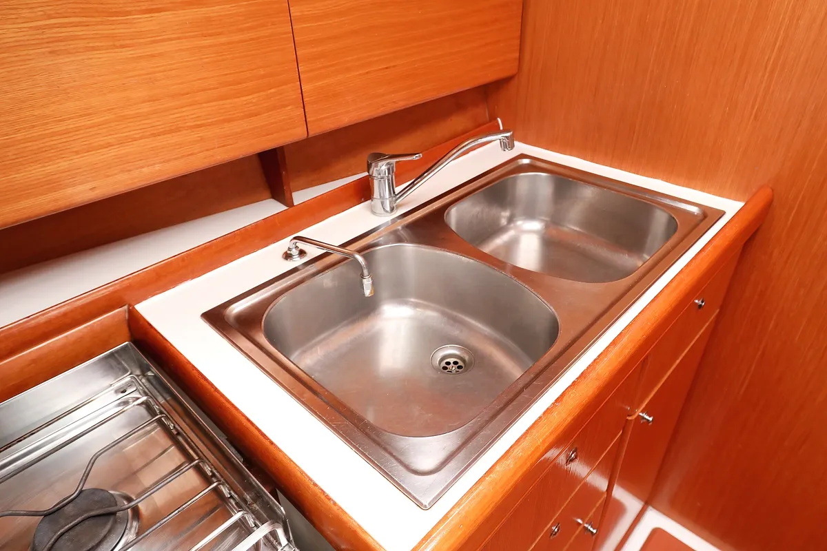 Galley of Kristina II , a Beneteau Cyclades 50.5 sailboat at Općina Sukošan, Croatia