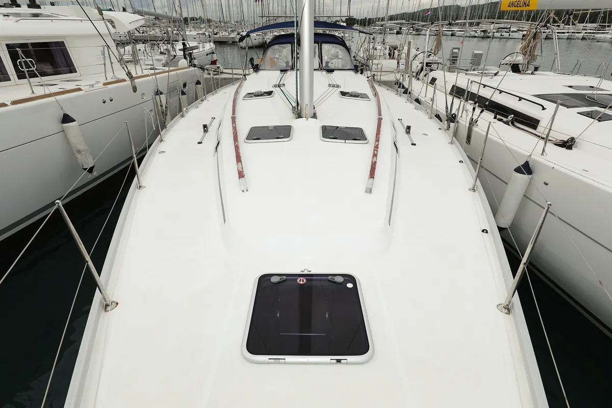 Deck of Kristina II , a Beneteau Cyclades 50.5 sailboat at Općina Sukošan, Croatia