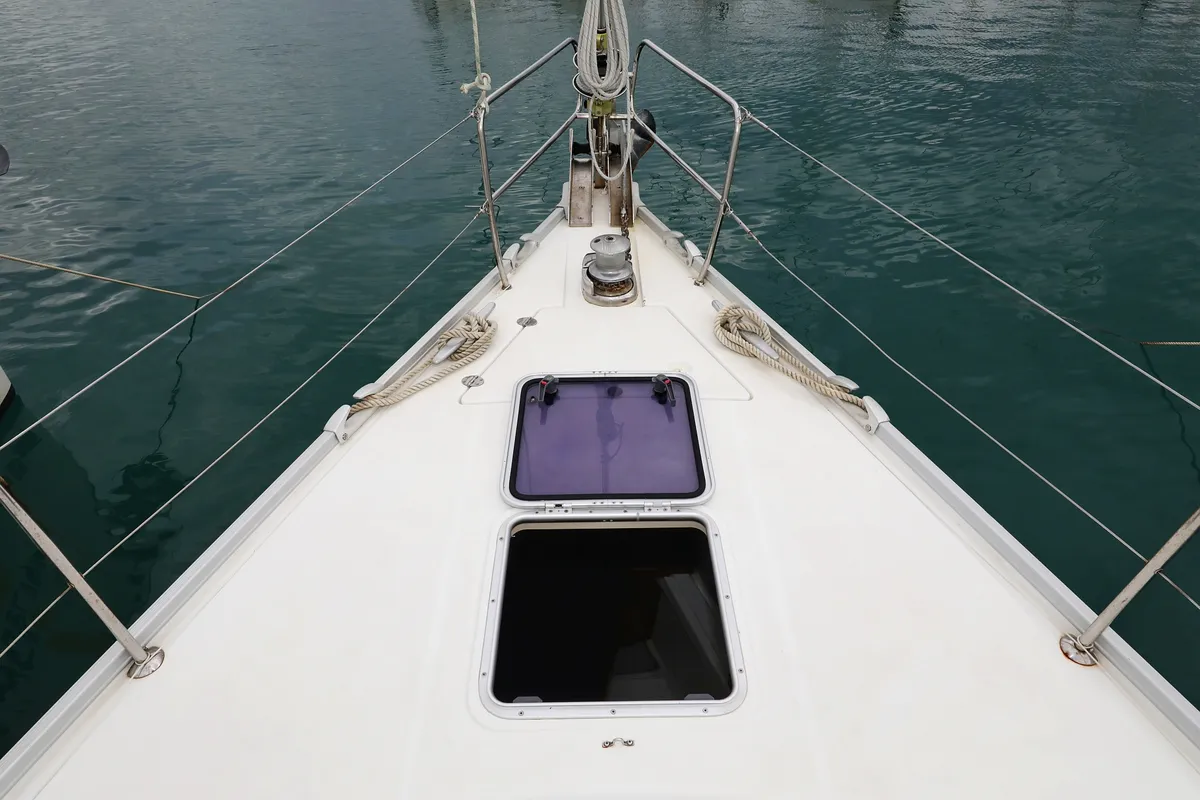 Deck of Kristina II , a Beneteau Cyclades 50.5 sailboat at Općina Sukošan, Croatia