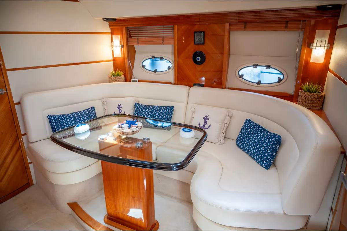 Salon of Jianos, a Elan Power 42 motorboat at Pallini Municipal Unit, Greece