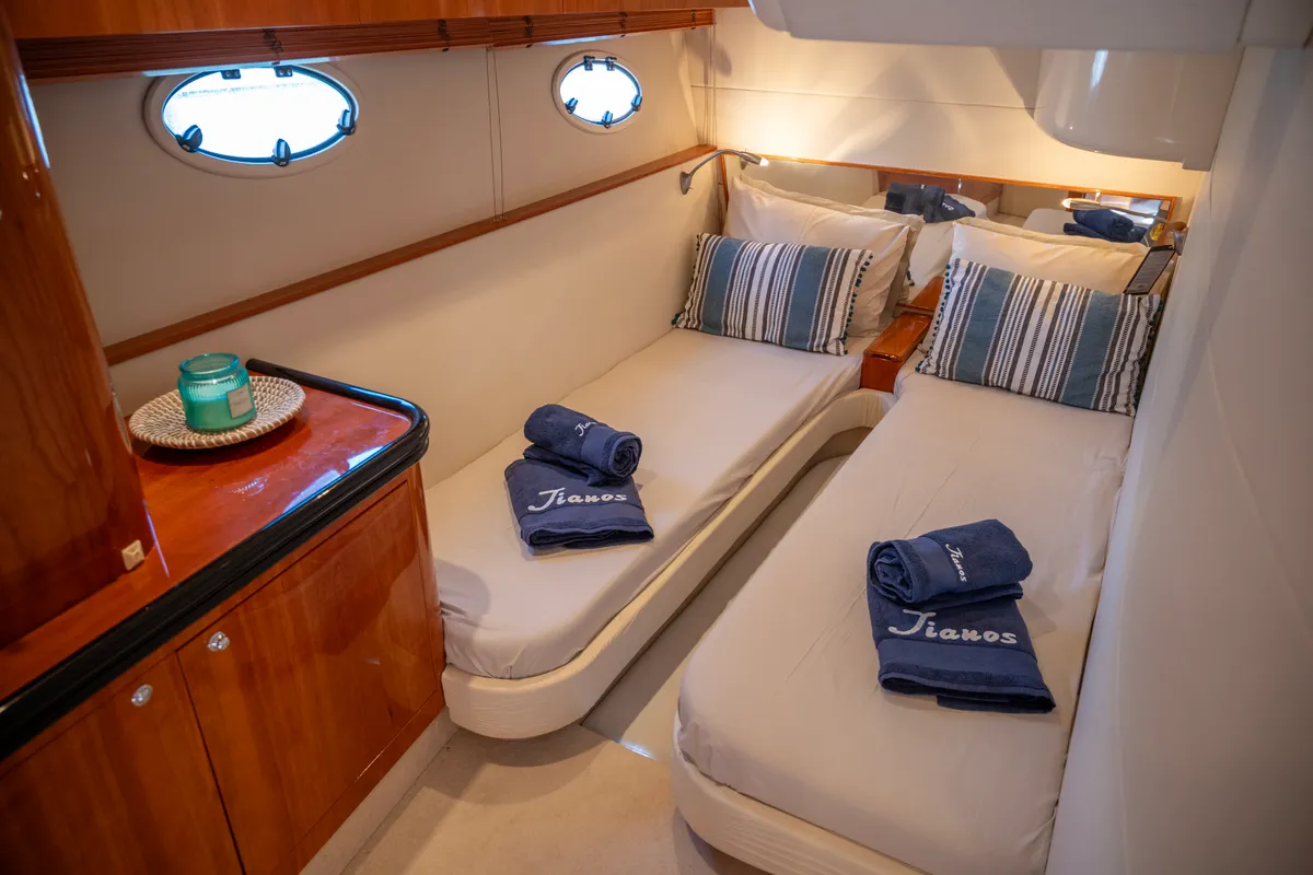 Cabin on Jianos, a Elan Power 42 motorboat at Pallini Municipal Unit, Greece