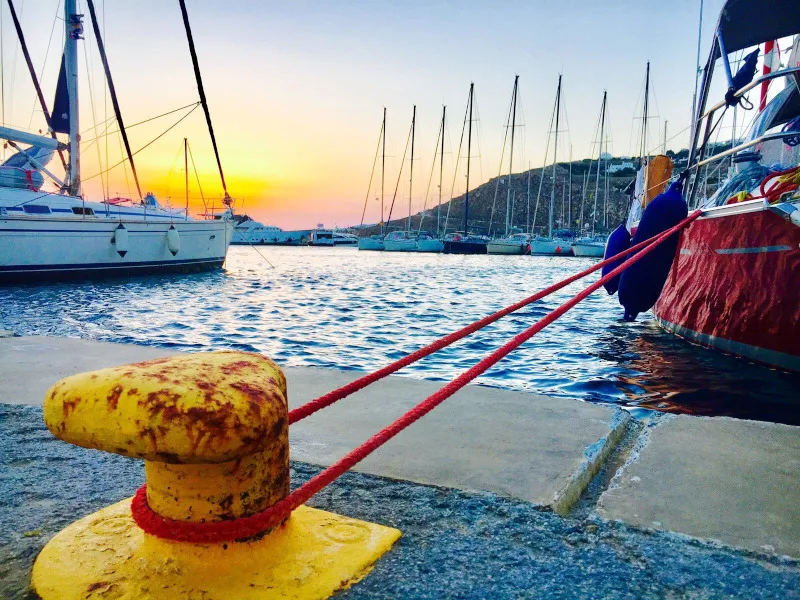 Jacosta, a Alfa 51 sailboat at Parikia, Greece