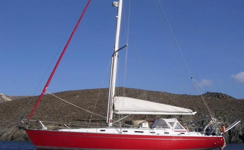 Jacosta, a Alfa 51 sailboat at Parikia, Greece