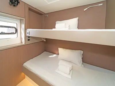 Cabin on Laguana, a Bali 4.8 catamaran at Kontokali, Greece
