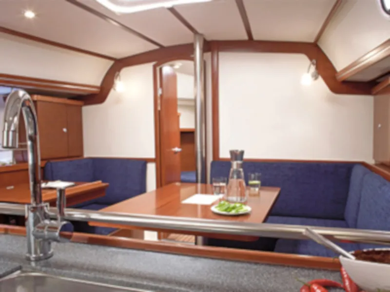 Salon of Scary Mary, a Hanse 370 sailboat at Altefähr, Germany