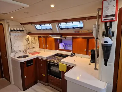 Galley of Comfort, a Elan 45 sailboat at Općina Sukošan, Croatia