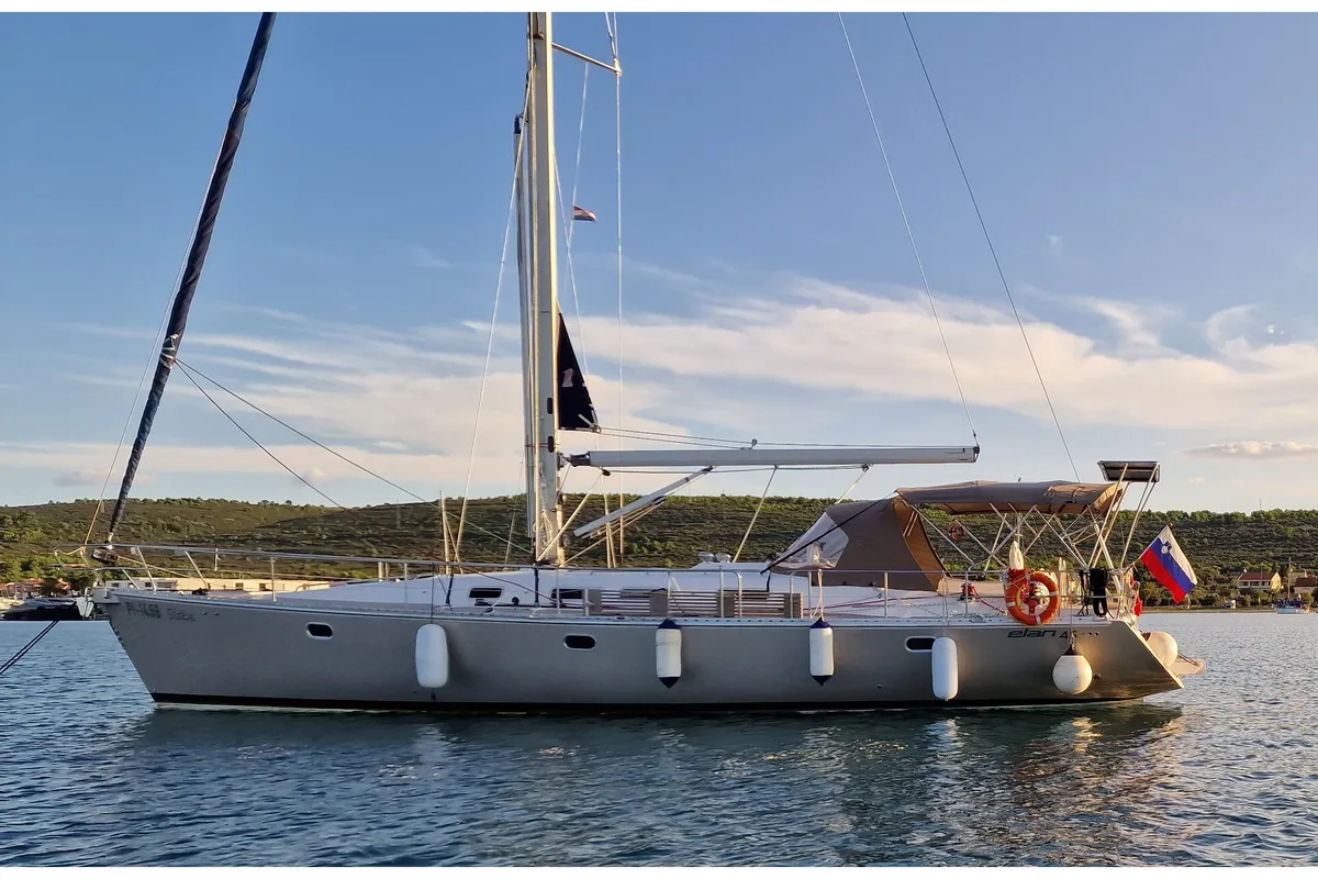 Exterior view of Comfort, a Elan 45 sailboat at Općina Sukošan, Croatia