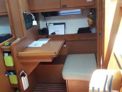 Salon of Canenas, a Bavaria 40 Cruiser S sailboat at Sami, Greece