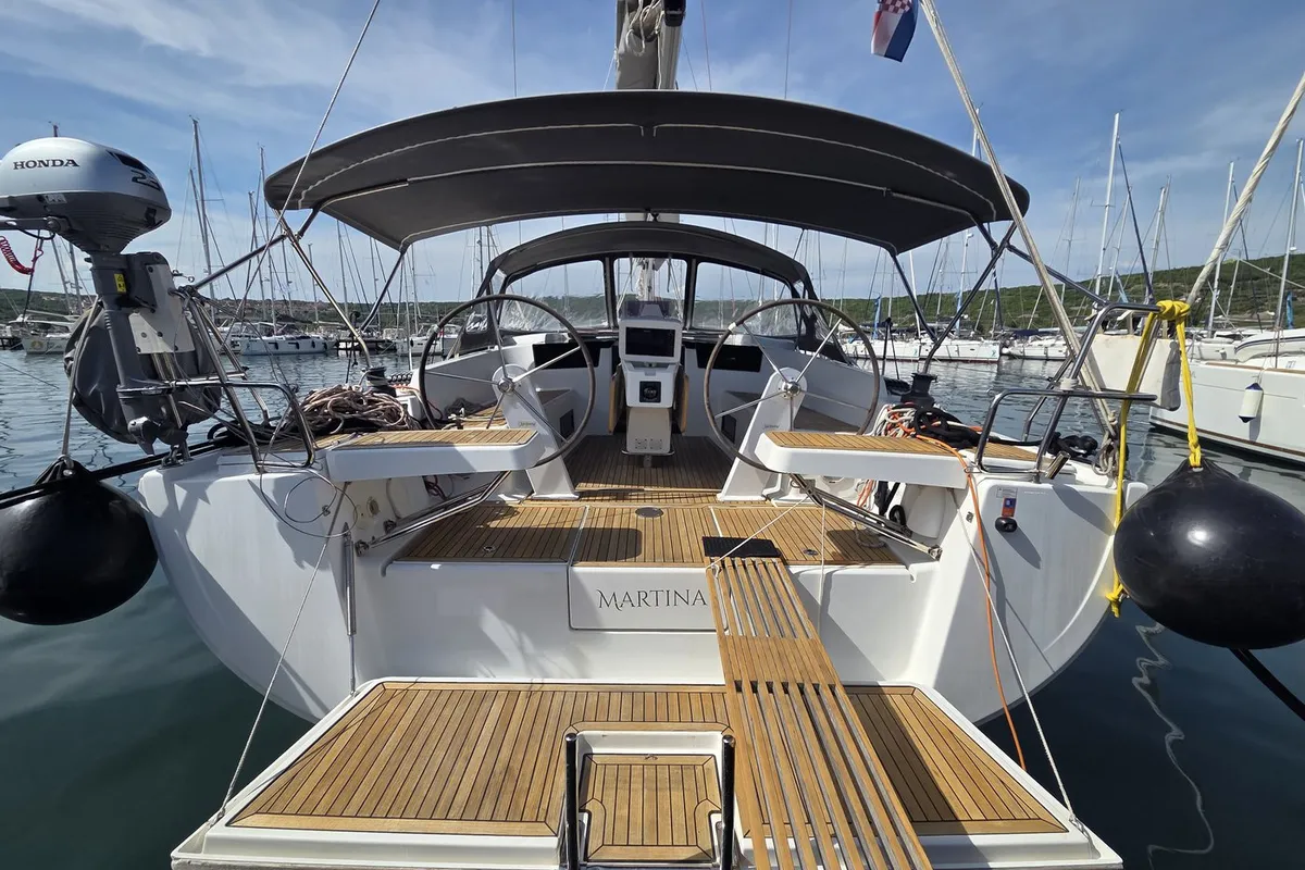 Martina, a Hanse 418 sailboat at Punat, Croatia