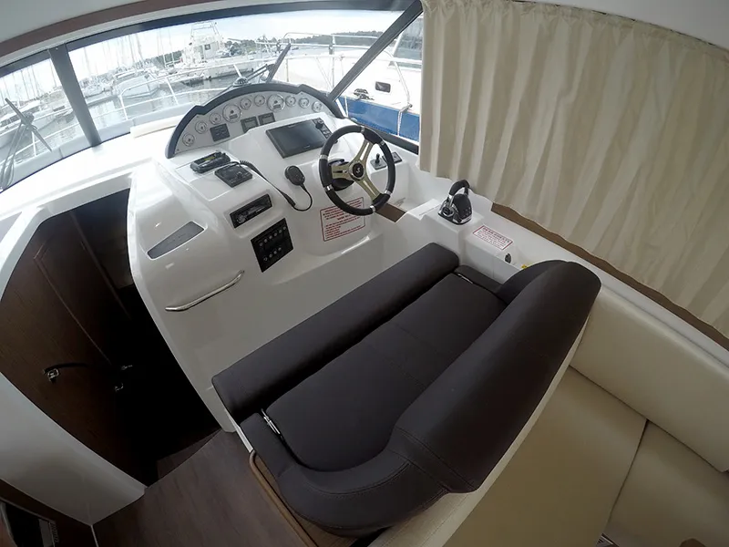 Cockpit of Mandalina II, a Beneteau Antares 36 motor yacht at Grad Šibenik, Croatia