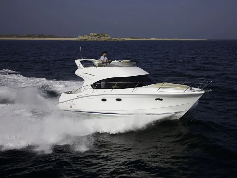 Exterior view of Mandalina II, a Beneteau Antares 36 motor yacht at Grad Šibenik, Croatia
