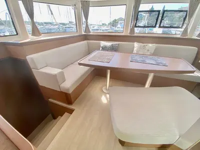 Salon of GRAND DELUXE II, a Lagoon 42 catamaran at Grad Šibenik, Croatia