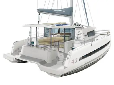 Galassia, a Bali 4.1 catamaran at Kontokali, Greece