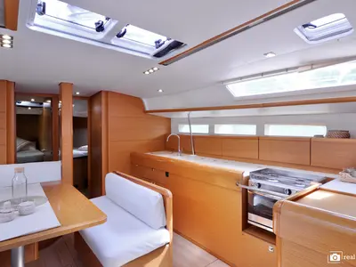 Galley of Bianca, a Jeanneau Sun Odyssey 519 sailboat at Puntone di Scarlino, Italy