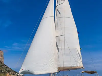 Si Puo Fare, a Dufour 430 sailboat at Palermo, Italy