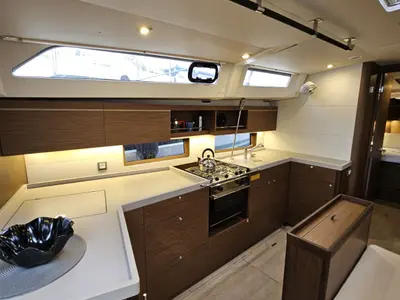Galley of Julia, a Beneteau Oceanis 46.1 sailboat at Municipal Unit of Rhodes, Greece