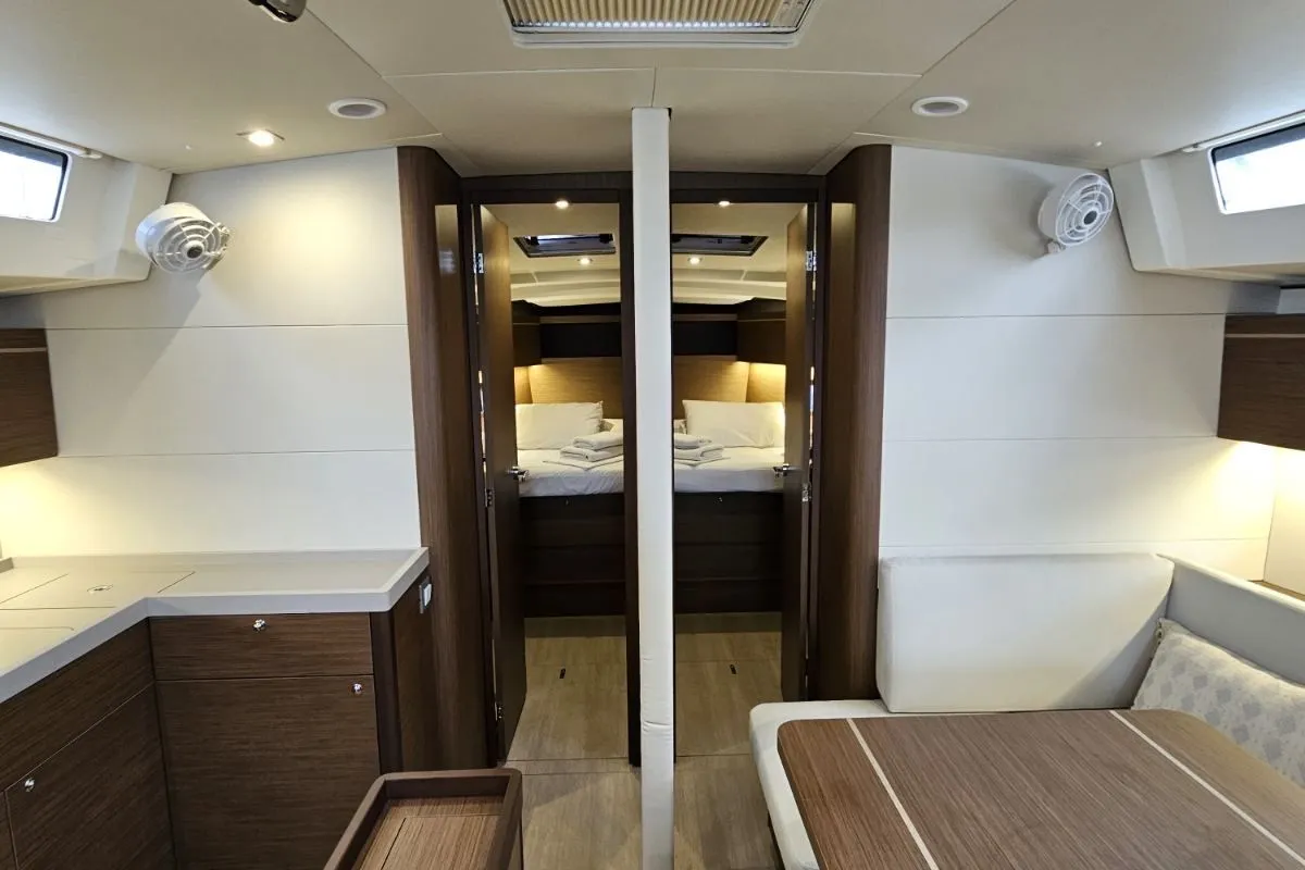 Salon of Julia, a Beneteau Oceanis 46.1 sailboat at Municipal Unit of Rhodes, Greece