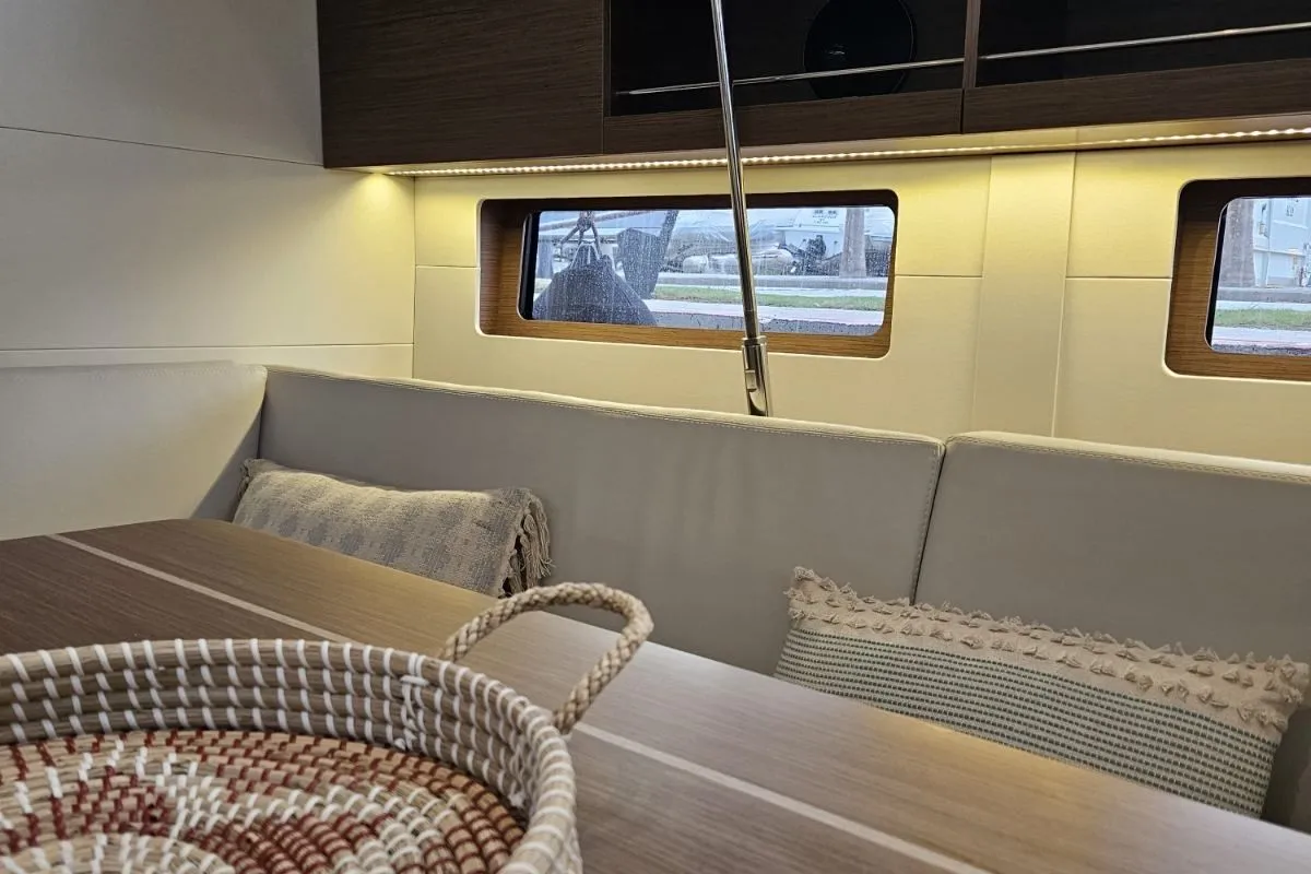 Salon of Julia, a Beneteau Oceanis 46.1 sailboat at Municipal Unit of Rhodes, Greece