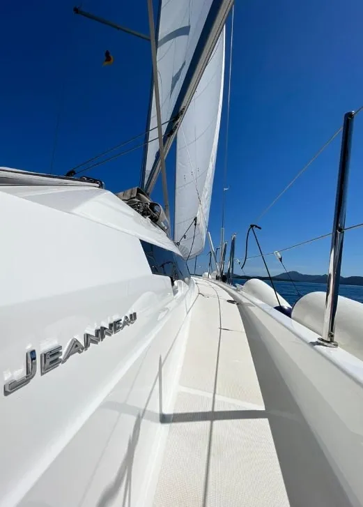 Chimera, a Jeanneau Sun Odyssey 410 sailboat at Municipal Unit of Lefkada, Greece