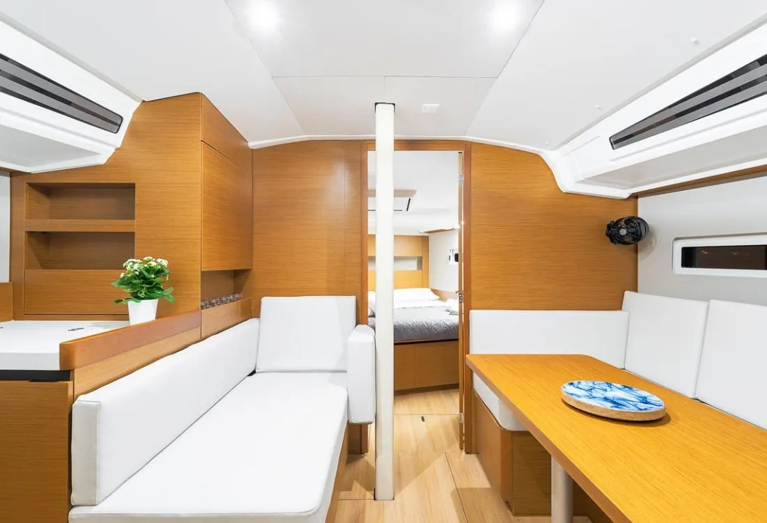 Chimera, a Jeanneau Sun Odyssey 410 sailboat at Municipal Unit of Lefkada, Greece