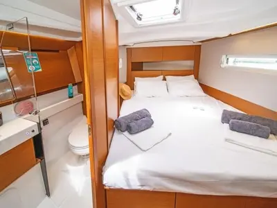 Chimera, a Jeanneau Sun Odyssey 410 sailboat at Municipal Unit of Lefkada, Greece