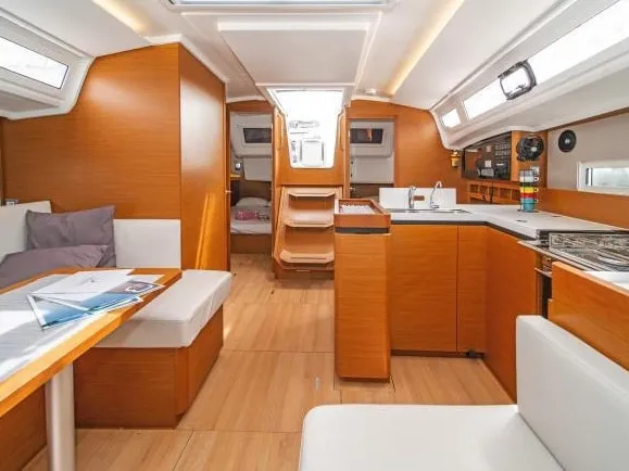 Chimera, a Jeanneau Sun Odyssey 410 sailboat at Municipal Unit of Lefkada, Greece