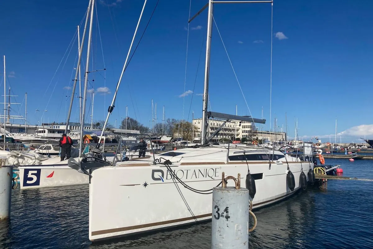 Exterior view of H3L, a Jeanneau Sun Odyssey 349 sailboat at Gdańsk, Poland