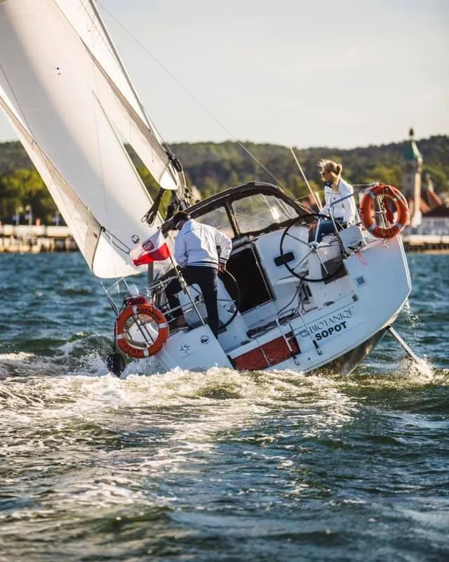 Exterior view of H3L, a Jeanneau Sun Odyssey 349 sailboat at Gdańsk, Poland