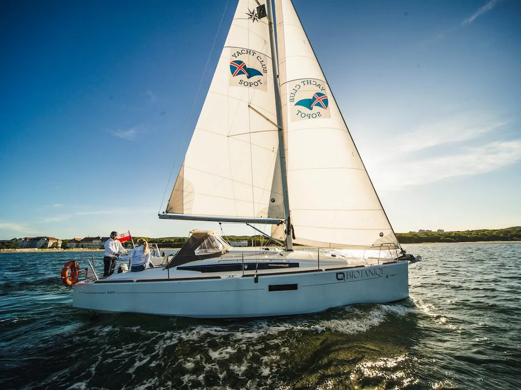 Exterior view of H3L, a Jeanneau Sun Odyssey 349 sailboat at Gdańsk, Poland