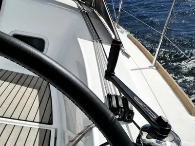 H3L, a Jeanneau Sun Odyssey 349 sailboat at Gdańsk, Poland