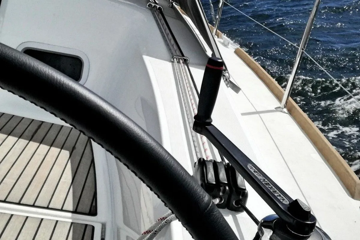 H3L, a Jeanneau Sun Odyssey 349 sailboat at Gdańsk, Poland