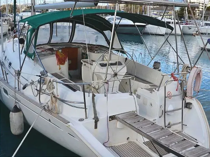 Exterior view of Seagul, a Beneteau Oceanis 461 sailboat at Athens, Greece