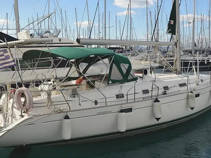 Exterior view of Seagul, a Beneteau Oceanis 461 sailboat at Athens, Greece