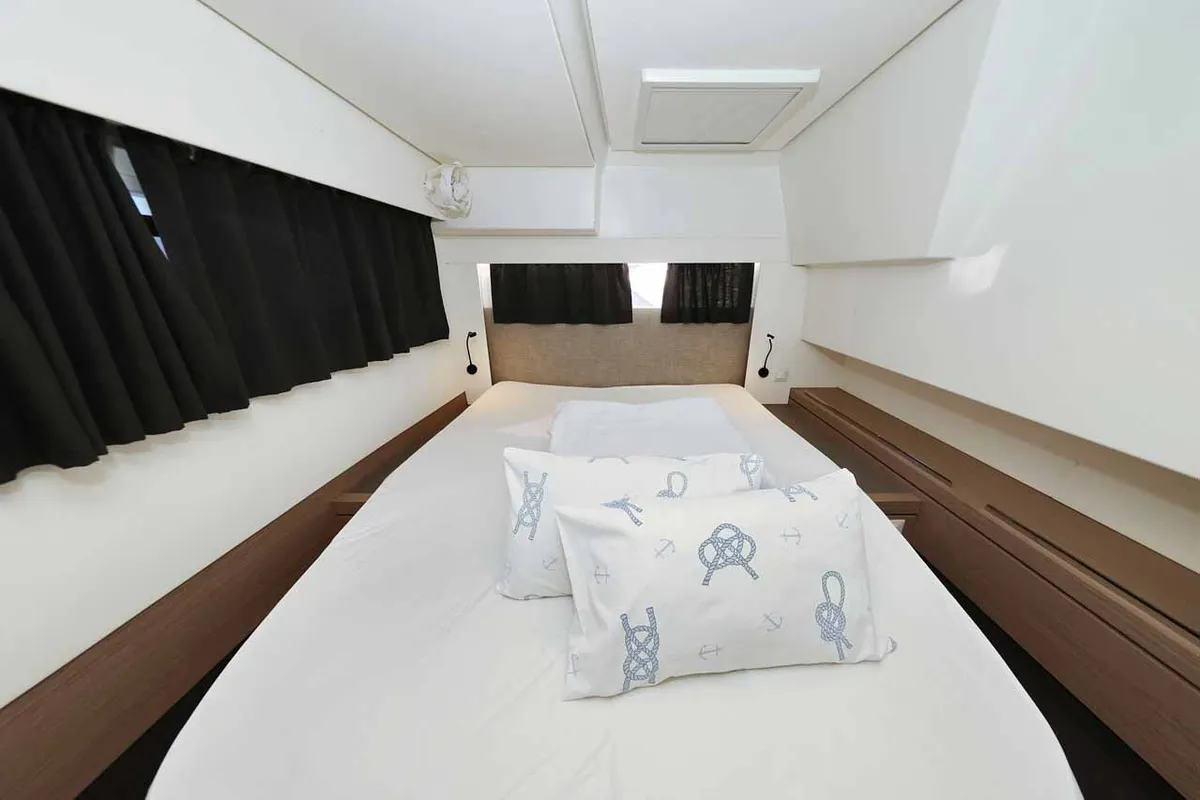 Cabin on Maya I, a Fountaine Pajot Tanna 47 catamaran at Grad Biograd na Moru, Croatia