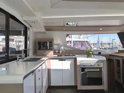Galley of Maya I, a Fountaine Pajot Tanna 47 catamaran at Grad Biograd na Moru, Croatia