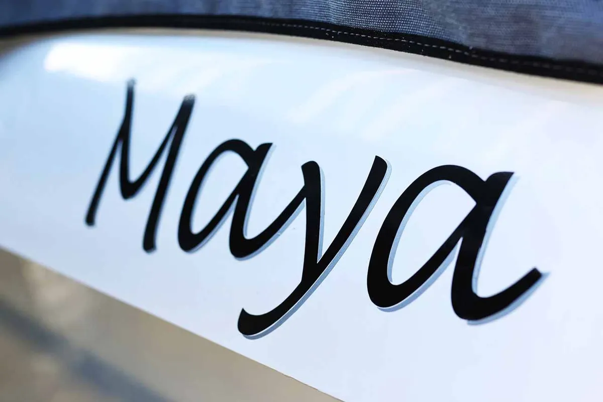 Exterior view of Maya I, a Fountaine Pajot Tanna 47 catamaran at Grad Biograd na Moru, Croatia