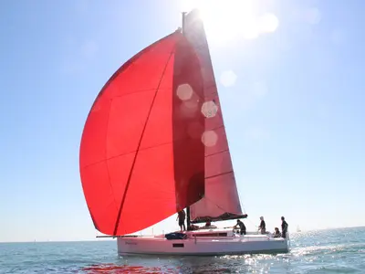 Exterior view of Purple Rain, a Pogo 12.5 sailboat at La Rochelle, France