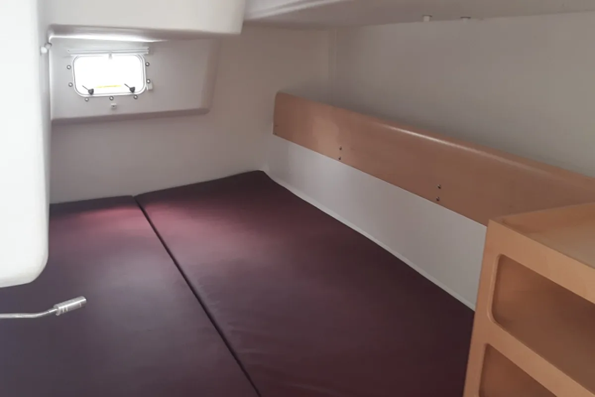 Cabin on Purple Rain, a Pogo 12.5 sailboat at La Rochelle, France