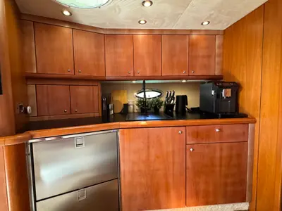 Galley of Polly, a Sunseeker Portofino 53 motorboat at Općina Rogoznica, Croatia