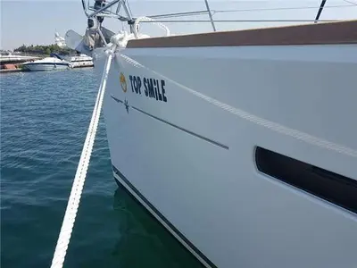 Cockpit of Top Smile, a Jeanneau Sun Odyssey 449 sailboat at Punat, Croatia