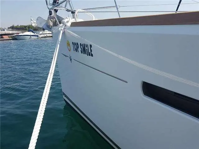 Cockpit of Top Smile, a Jeanneau Sun Odyssey 449 sailboat at Punat, Croatia