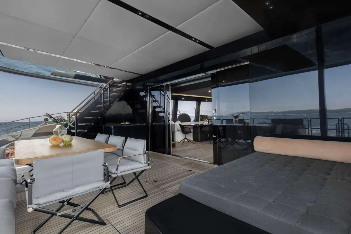 Grayone, a Sunreef 80 catamaran at Municipal Unit of Nea Peramos, Greece