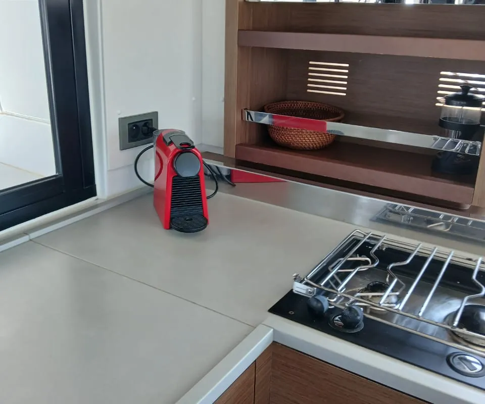 Galley of Ostraco, a Lagoon 46 catamaran at Lavrion, Greece