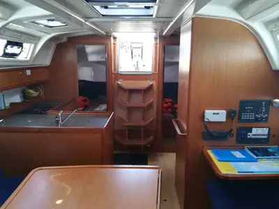 Salon of Mayan, a Bavaria Cruiser 37 sailboat at Grad Pula, Croatia