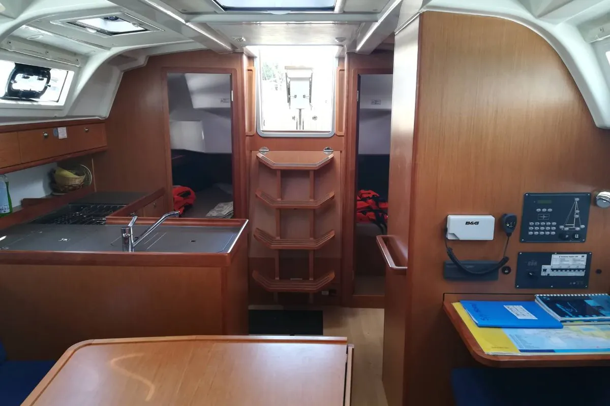Salon of Mayan, a Bavaria Cruiser 37 sailboat at Grad Pula, Croatia