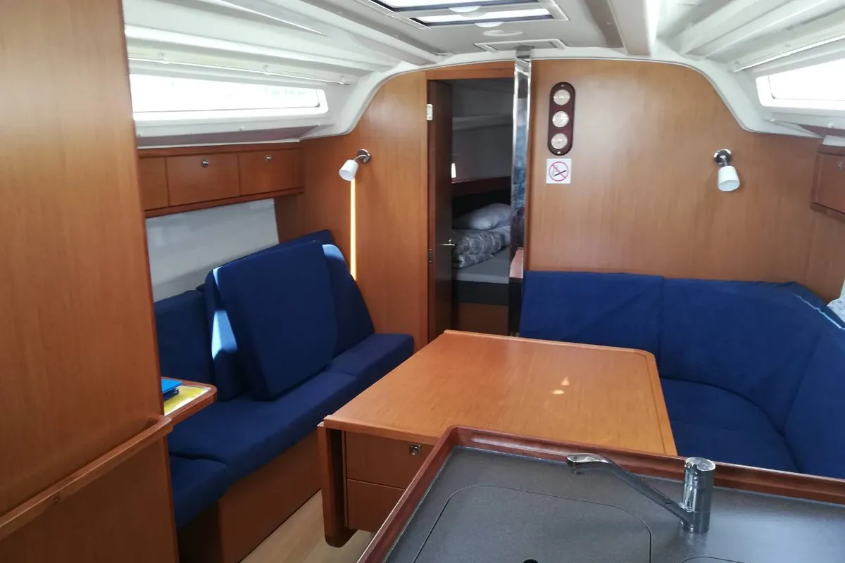 Galley of Mayan, a Bavaria Cruiser 37 sailboat at Grad Pula, Croatia
