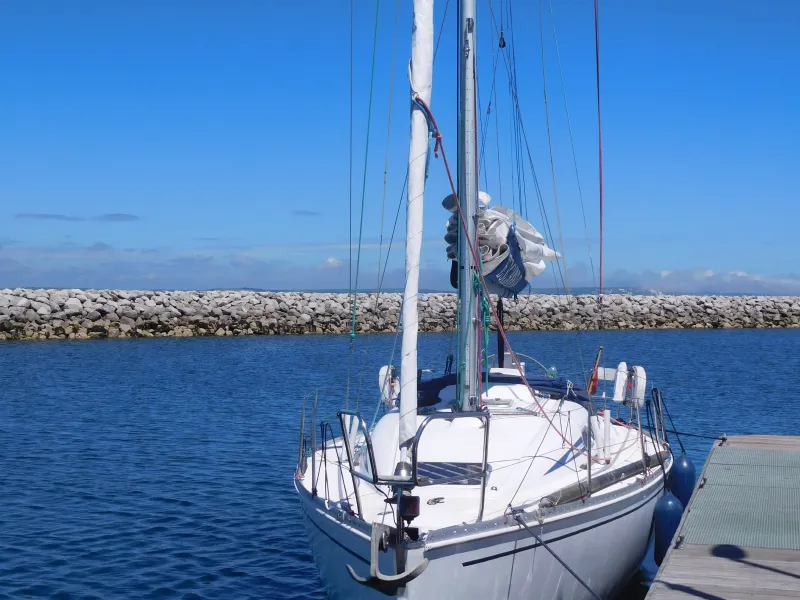 Exterior view of Escapade, a Elan 333 sailboat at Poole, United Kingdom