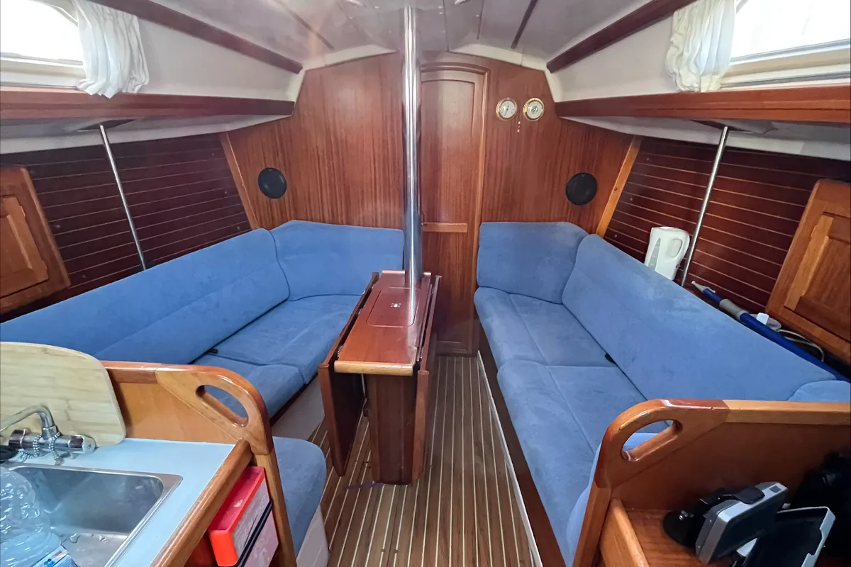 Exterior view of Escapade, a Elan 333 sailboat at Poole, United Kingdom