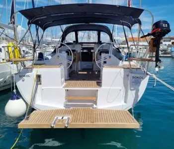 Albatros, a Elan Impression 45.1 sailboat at Grad Šibenik, Croatia